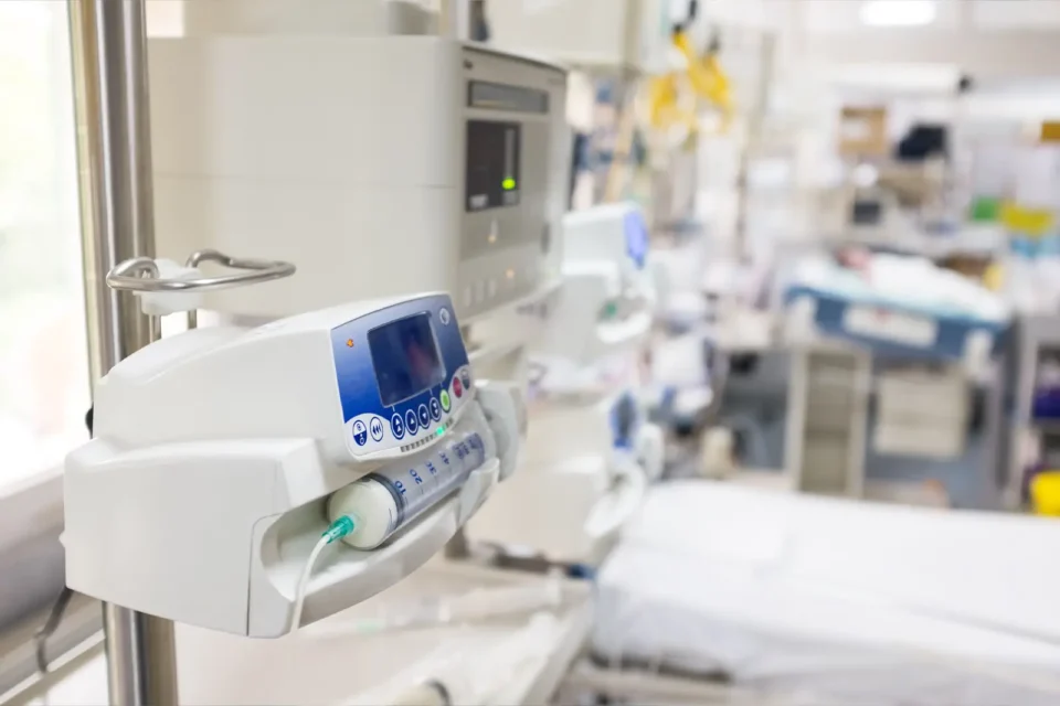 Hospital machinery inside the NICU.