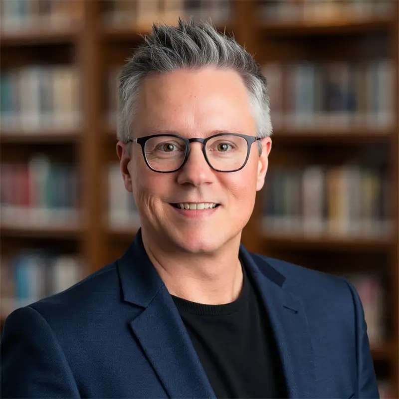 A professional headshot of Danna McKitrick director of administration, Jim Baalmann
